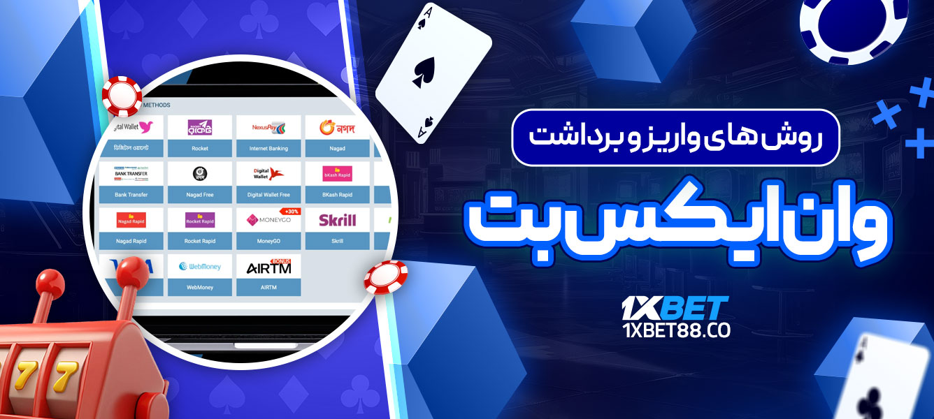 روش ‌های واریز و برداشت در وان ایکس بت