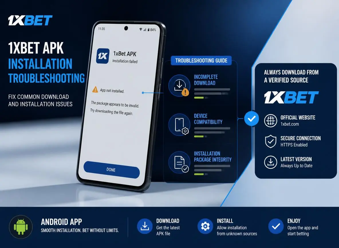 1xBet Installation Issues