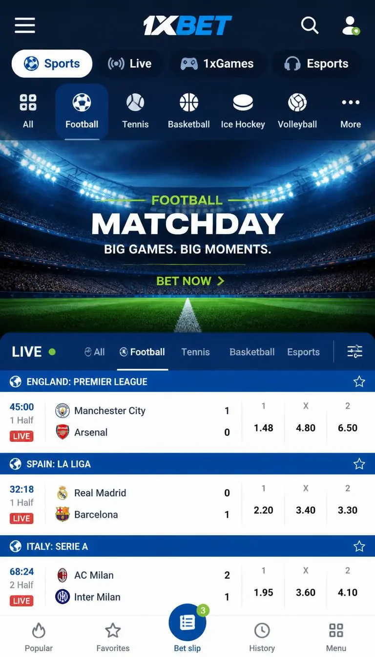 1xBet Mobile App